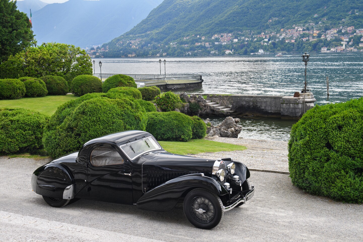 The credentials of this car are spectacular, being one of the four prototypes of the rare body style created by Bugatti's own in-house coachbuilding department, first owned by two-time Targa Florio winner and Bugatti director Meo Costantini, original in every respect, and with just 26,000 km on the odometer. The third Atalante built was sold for €3,024,000 ($3,381,049) against an estimate of €2,800,000 to €3,200,000. Auction Link
