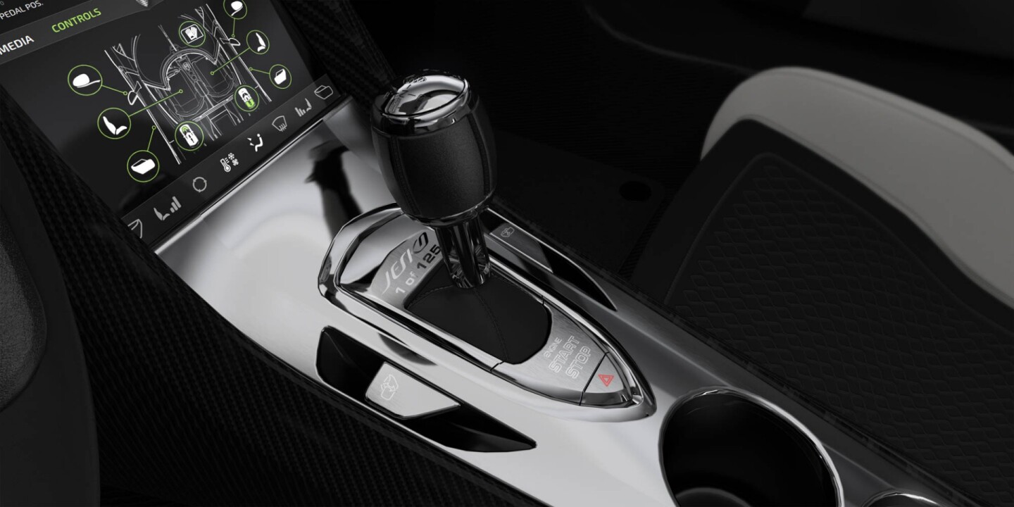 The custom-designed multi-clutch transmission can shift to any gear at any time, instantly