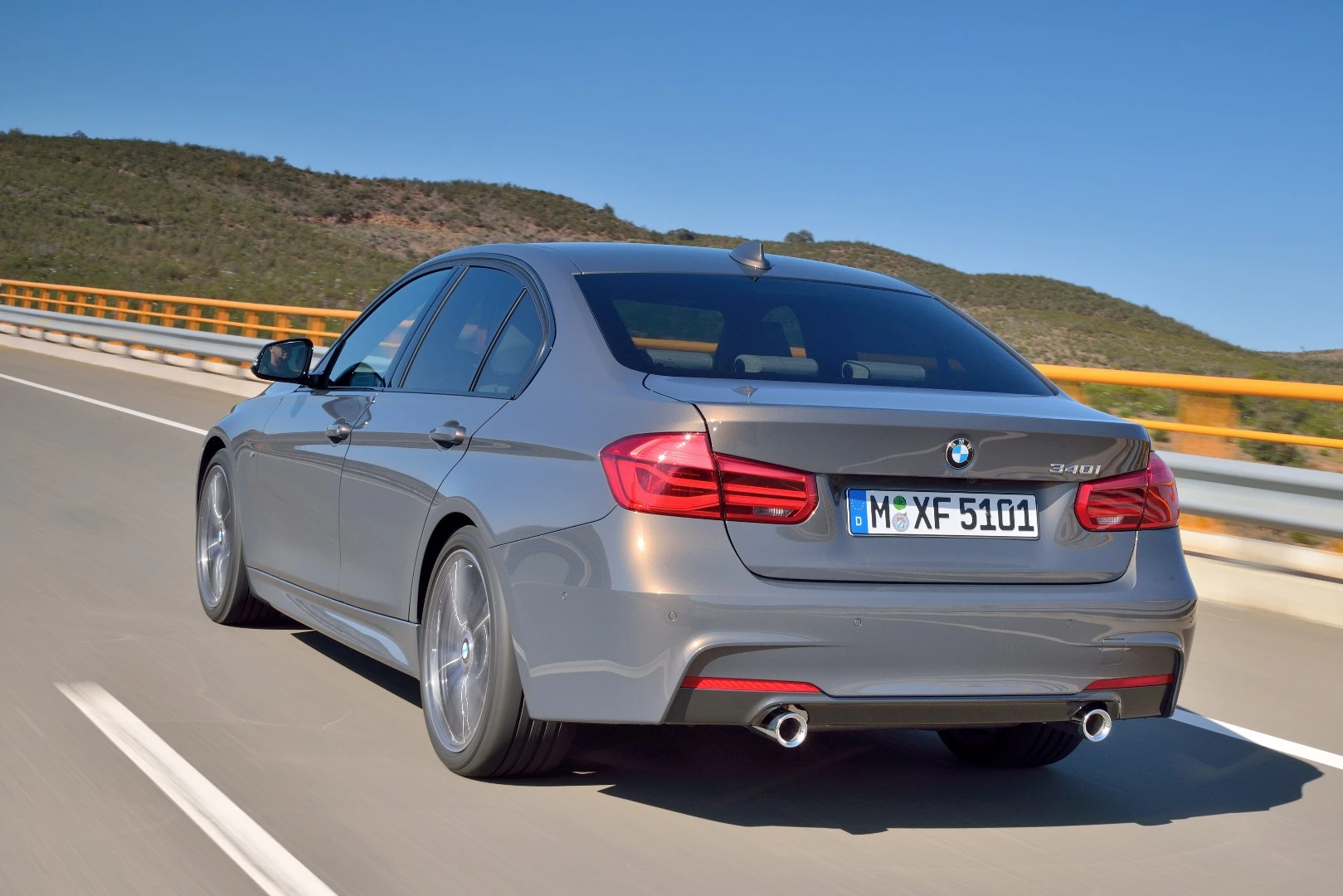 Twin exhaust pipes hint at the 340i's potential