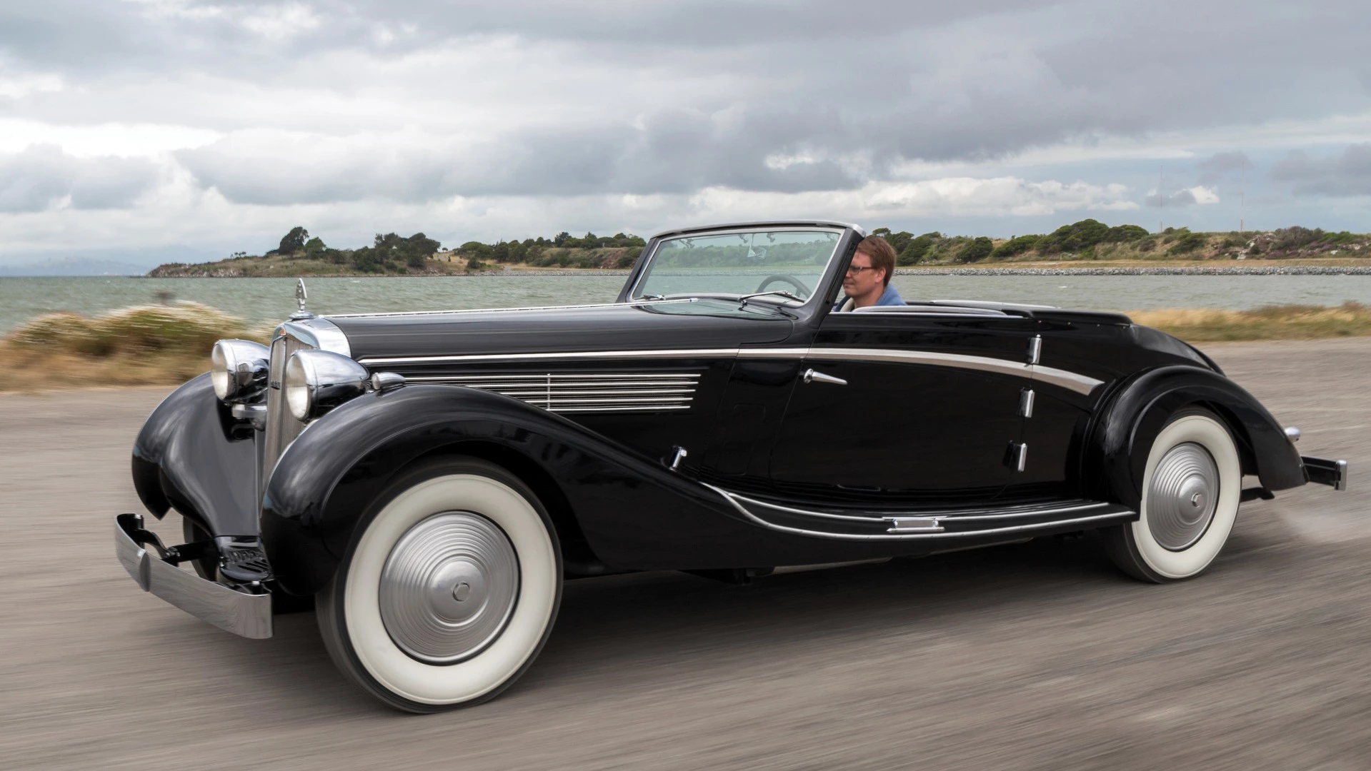 A 1938 Maybach SW38 Disappearing Top Roadster by Spohn.