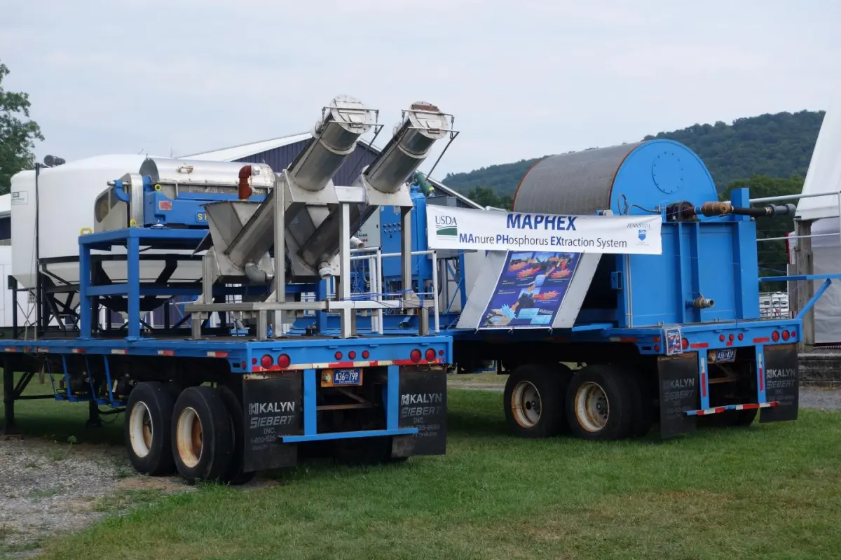 The current mobile version of MAPHEX is made to service small and medium-sized dairies, although a larger stationary version could be installed at or near large dairies