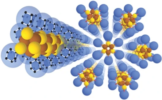 A graphical representation of the new nanowire diamondoid structure