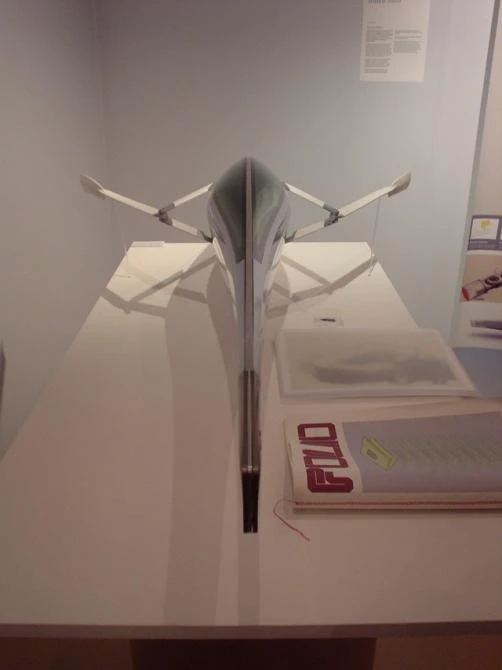 Rear view of the scale model