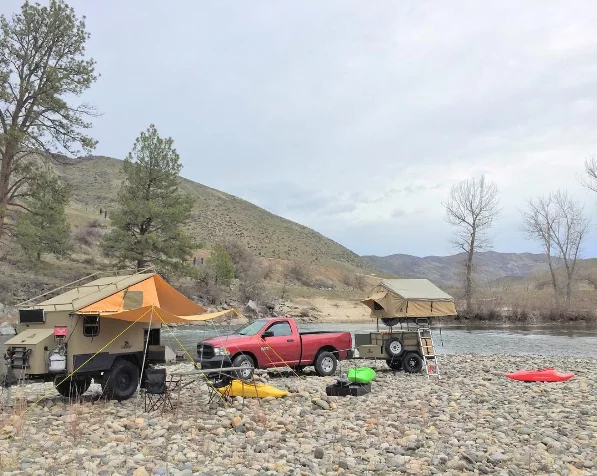 UGOAT Basecamp and Scout set up for the night