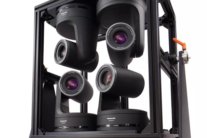 The system incorporates four of Panasonic’s AW-HE120 16:9 cameras