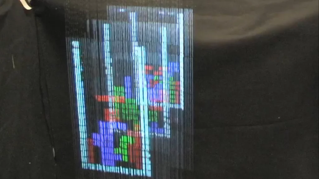 A multi-dimensional Tetris game on the AquaLux 3D