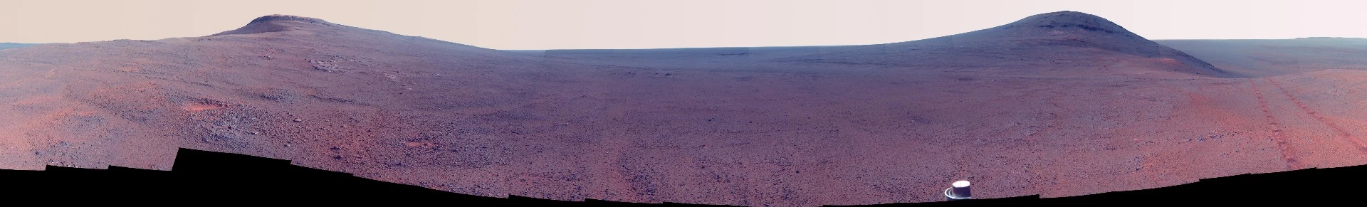 Enhanced color panorama of Perseverance Valley