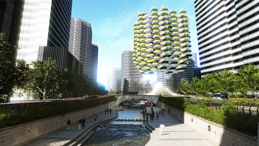 The Urban Skyfarm would provide a means of producing food in cities