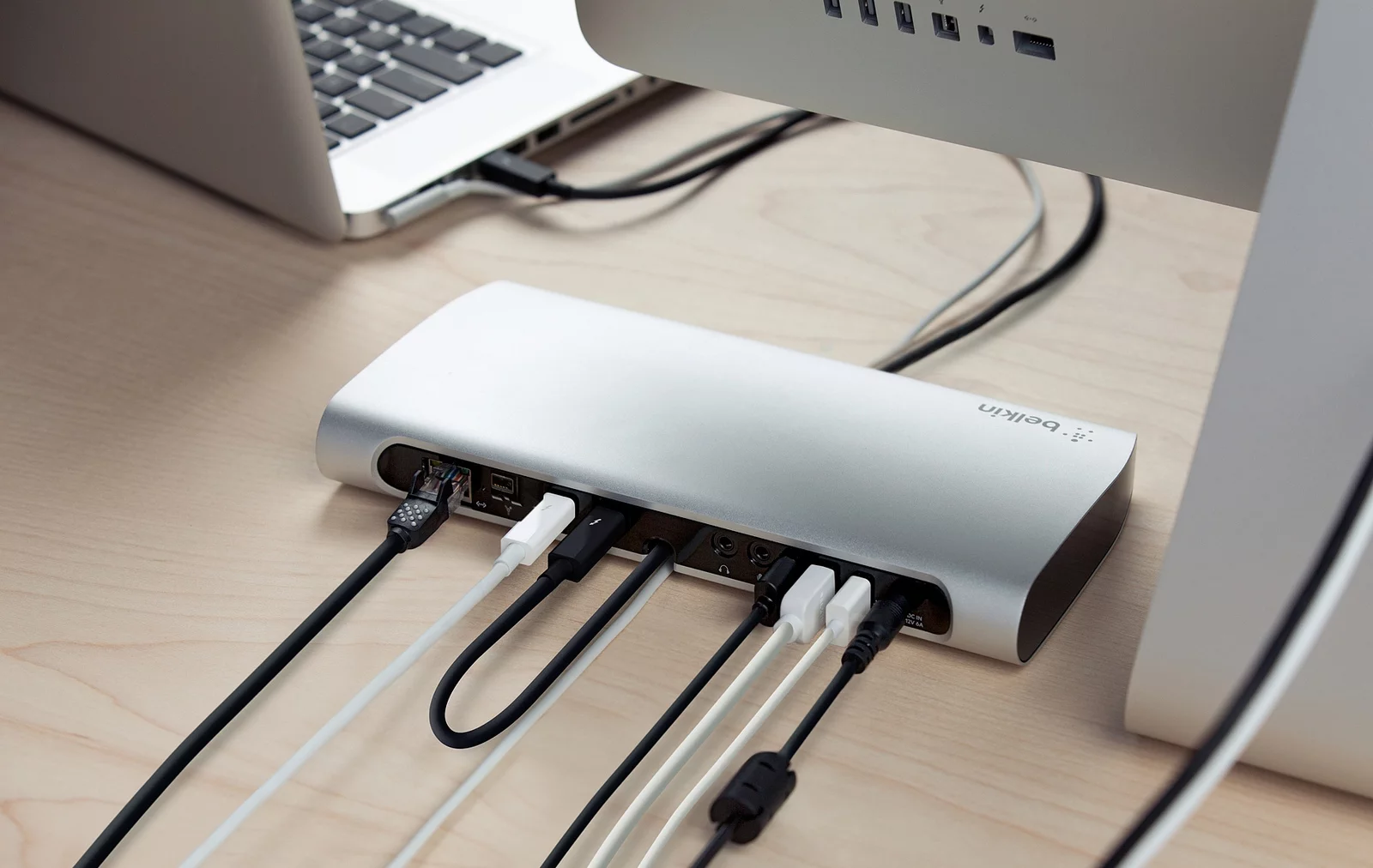 Belkin's Thunderbolt Express Dock supports the connection of up to eight peripherals