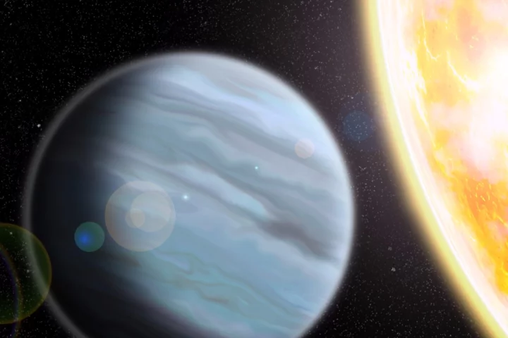 An artist's rendering of the exoplanet KELT 11b