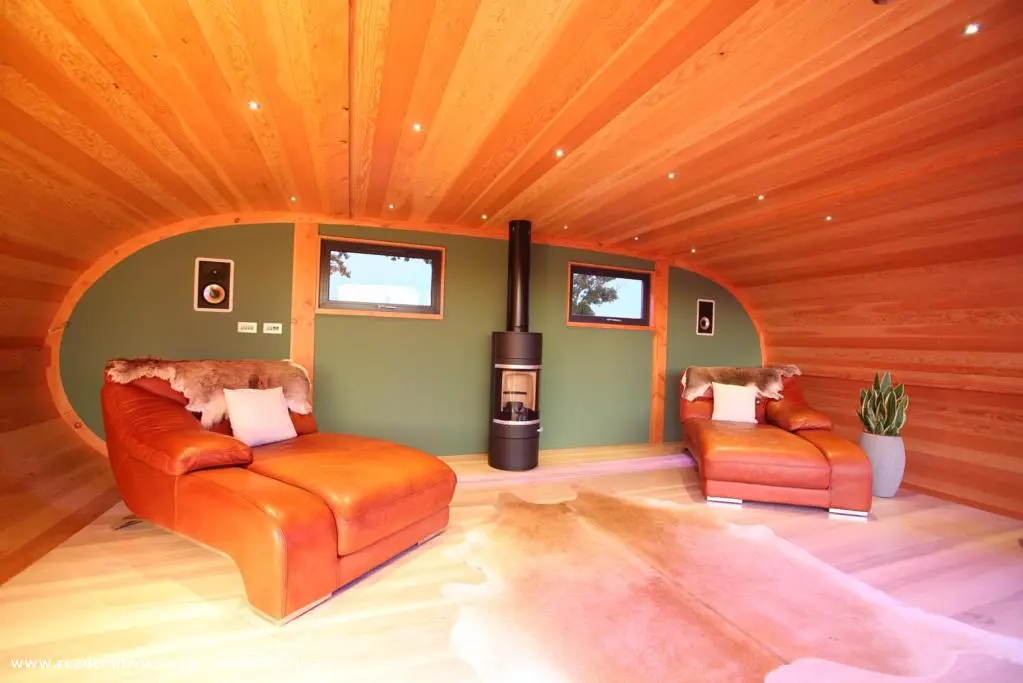 The Shed is like a tiny house and rotates to follow the sun