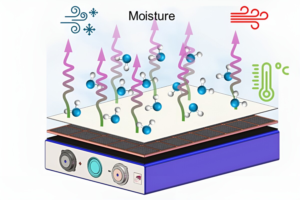 Mammal-inspired skin sweats to keep batteries cool