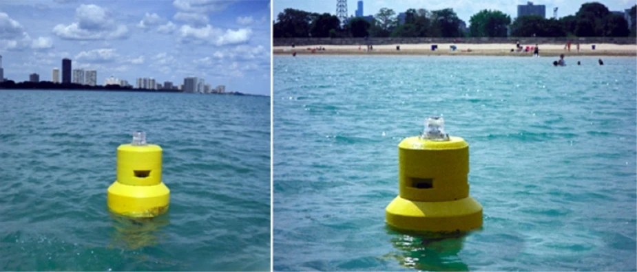 Some of the buoys are already in use, in Lake Michigan