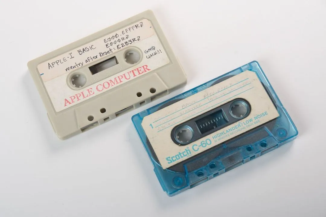 Two tapes, containing a BASIC program and Blackjack and Star Trek games