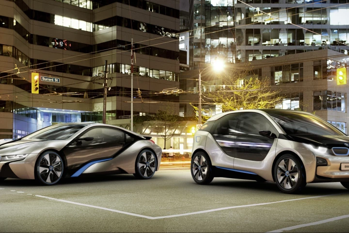 The BMW i8 (left) and i3 are just two concept cars that are set to go into production in the next couple of years
