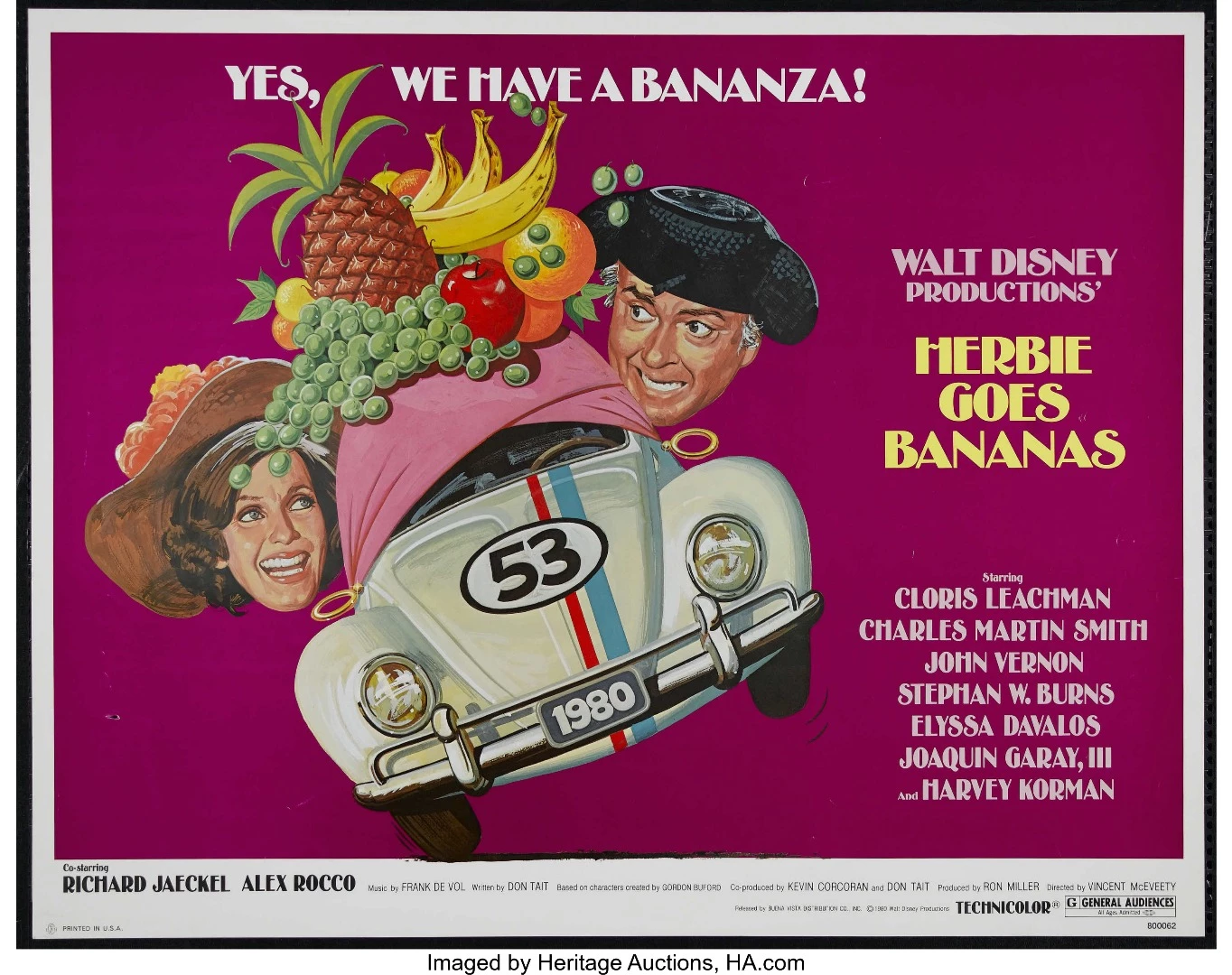 The film poster for Herbie goes to Bananas (1980)