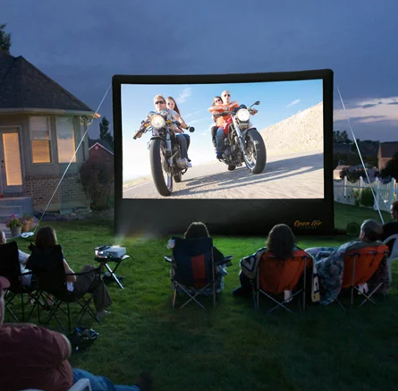 Open Air Cinema is available in four sizes ranging from 9 x 5 ft up to 20 x 11 ft