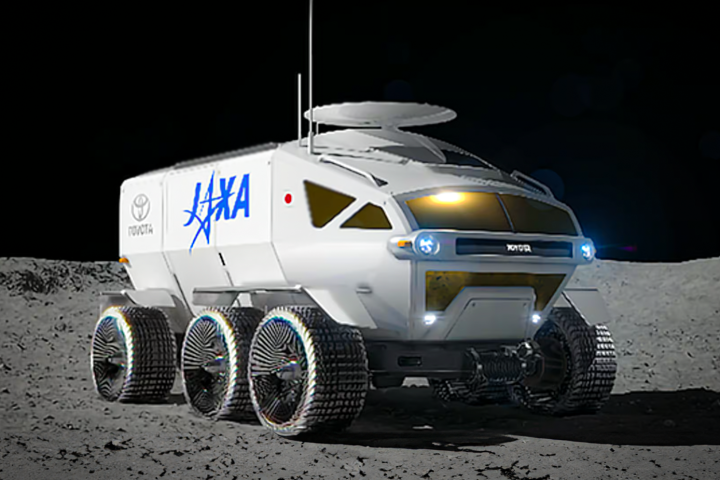 Artist's concept of the Moon camper van