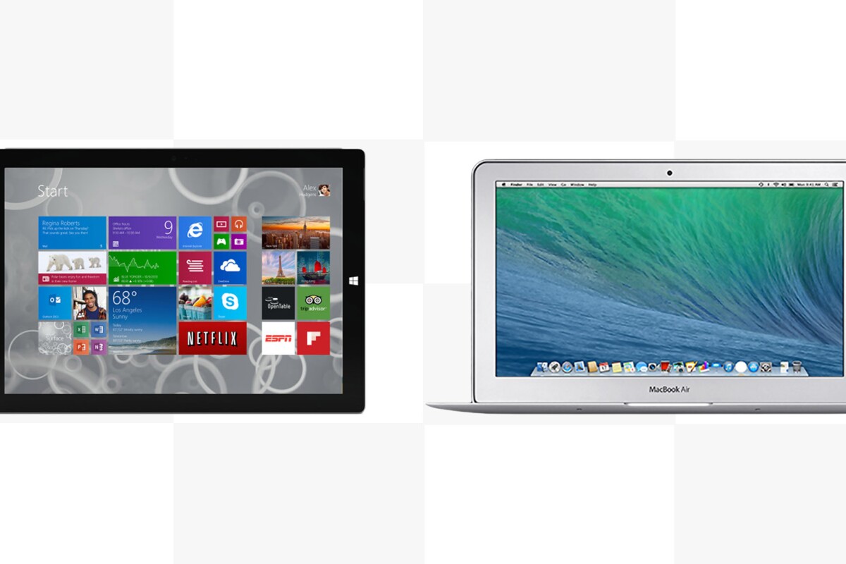 Gizmag compares the features and specs of the Surface Pro 3 and 11-in MacBook Air