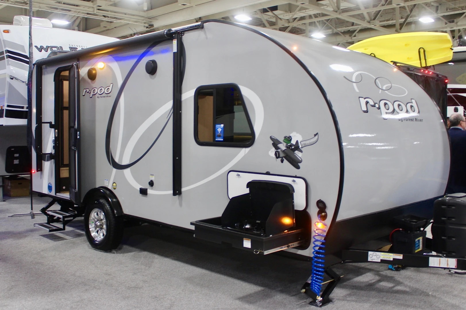 Stepping up the Forest River small trailer lineup to the R-Pod, which comes in many different floor plans, including those with slide-out expansion modules