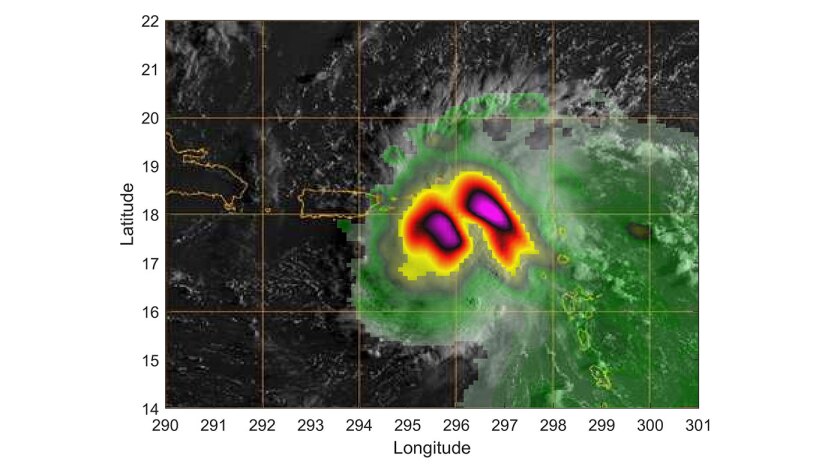 Hurricane Dorian as seen by the TEMPEST-D cubesat on August 28