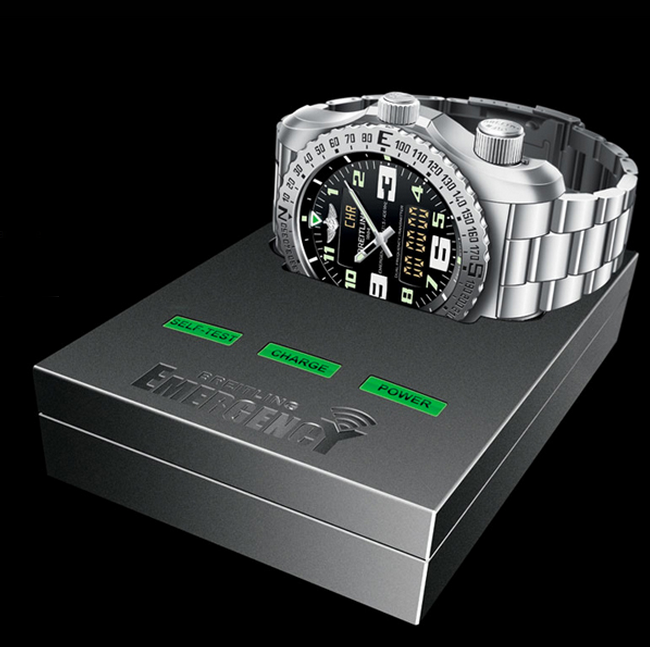 The charger case for the transmitter also acts as a self-tester