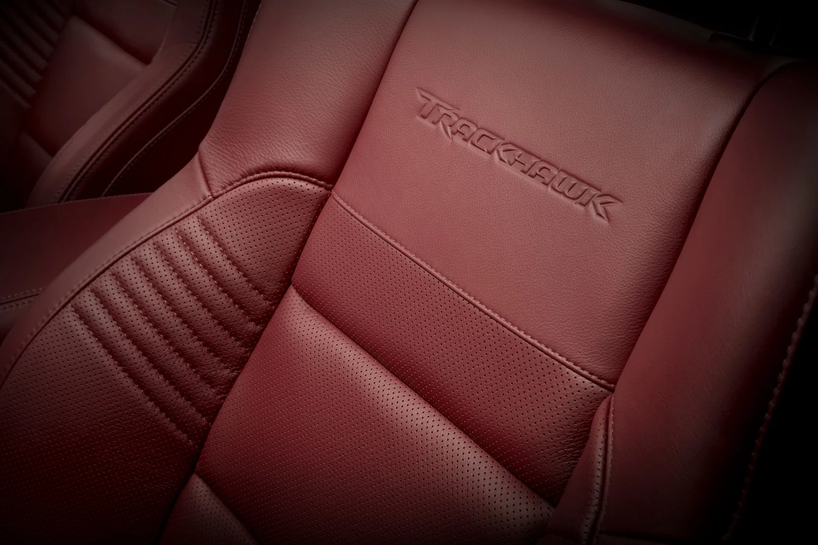 The Trackhawk motif is scattered around the cabin