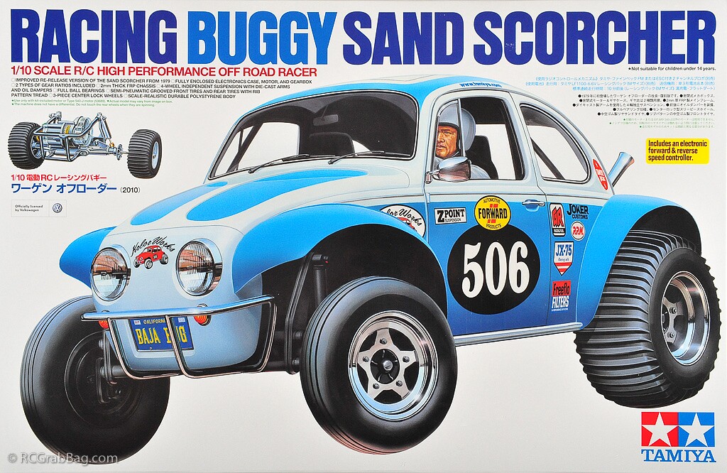 The original Sand Scorcher was built in 1979 as a remote control 1:10 scale model by Tamiya, and it was a landmark product in the RC field as it was over-engineered and built to last, and has become the most collectible of any historical model in the RC field. Just as the Ferrari 250 GTO and McLaren F1 have emerged as the most desirable collectible models for automotive enthusiasts, the Tamiya Sand Scorcher has emerged as a landmark model which inspired the youth of the eighties to develop skills which added to society on a grand scale later in life. So successful and sought-after was the sand Scorcher that Tamiya re-issued the model 30 years later.