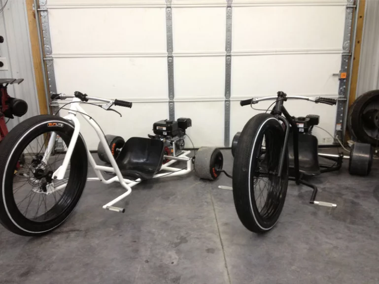 The Big Wheel drift trike is equipped with a beefy 26-in front wheel