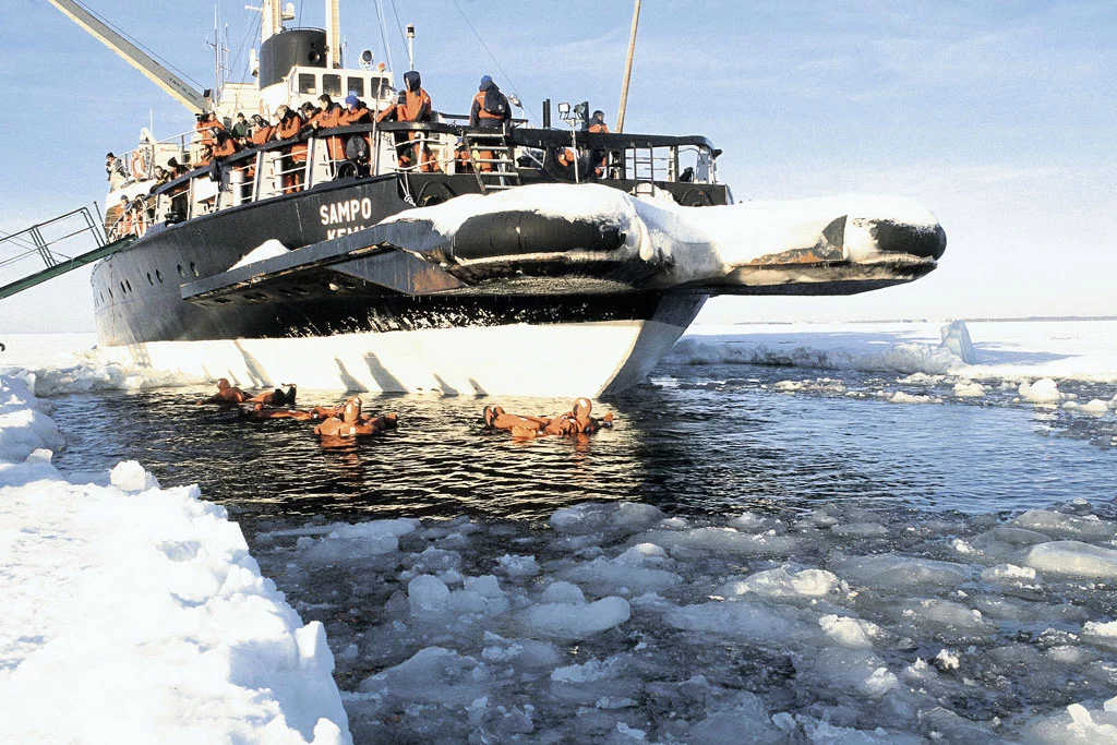 Village activities include day excursions onboard the world's only tourist icebreaker ship (image from Hotel Kakslauttanen)