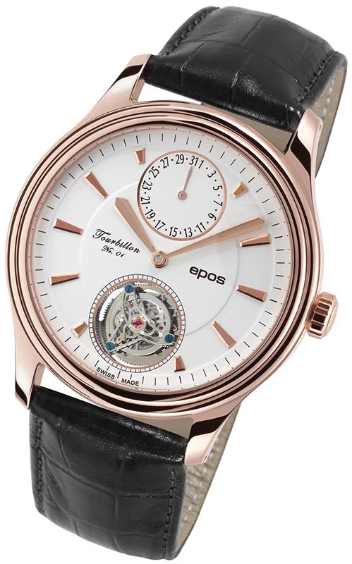Epos Flying Tourbillon - 44 mm diameter in rose gold