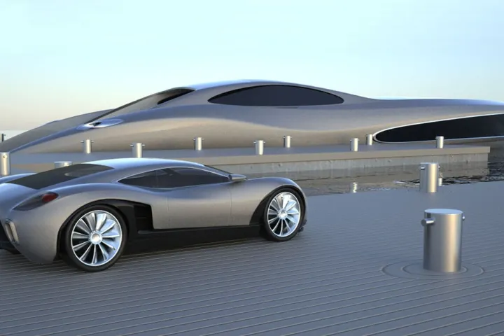The Strand Craft 122 coordinates beautifully with its accompanying supercar