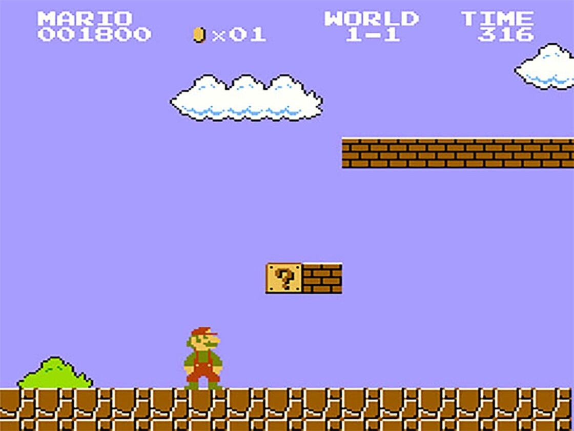 The original Super Mario Bros, which was bundled with the NES in the 1980s