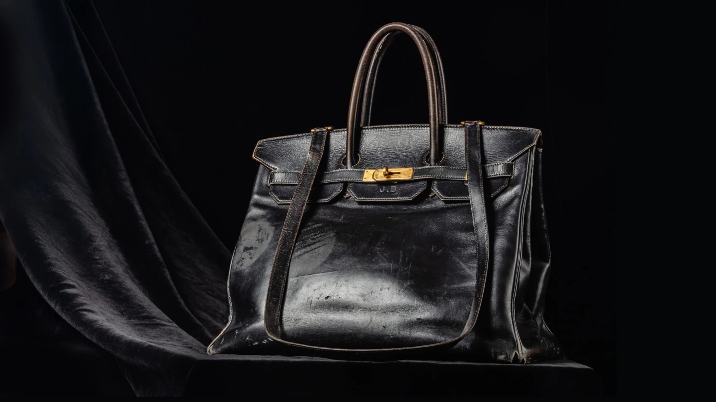 The original Hermes Birkin sold at auction for €8,582,500 (US$10,083,579) at Sotheby's on 10 July 2025
