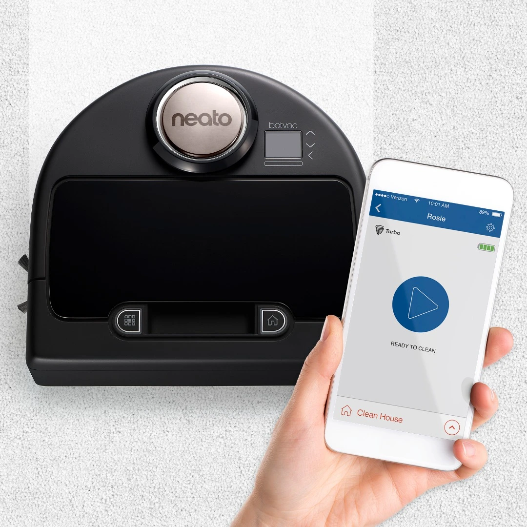 The Neato app is available for iOS and Android devices