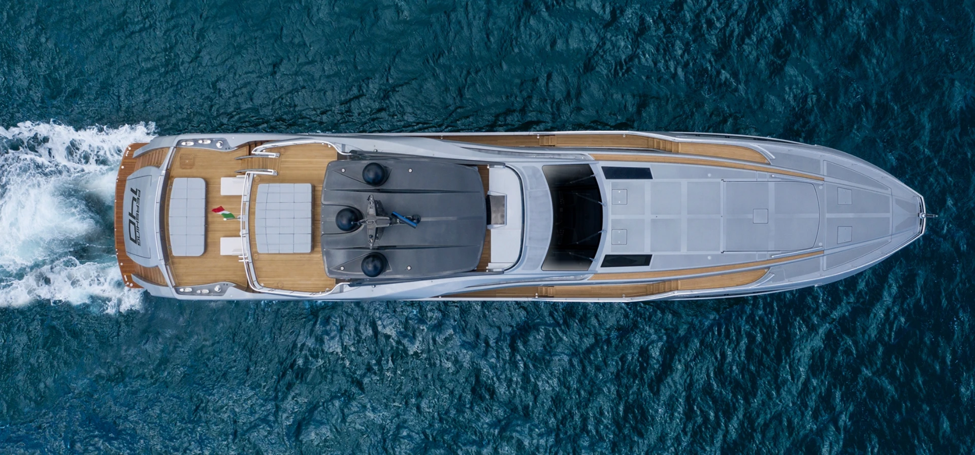The Pershing 140 is the brand’s first vessel made from aluminum