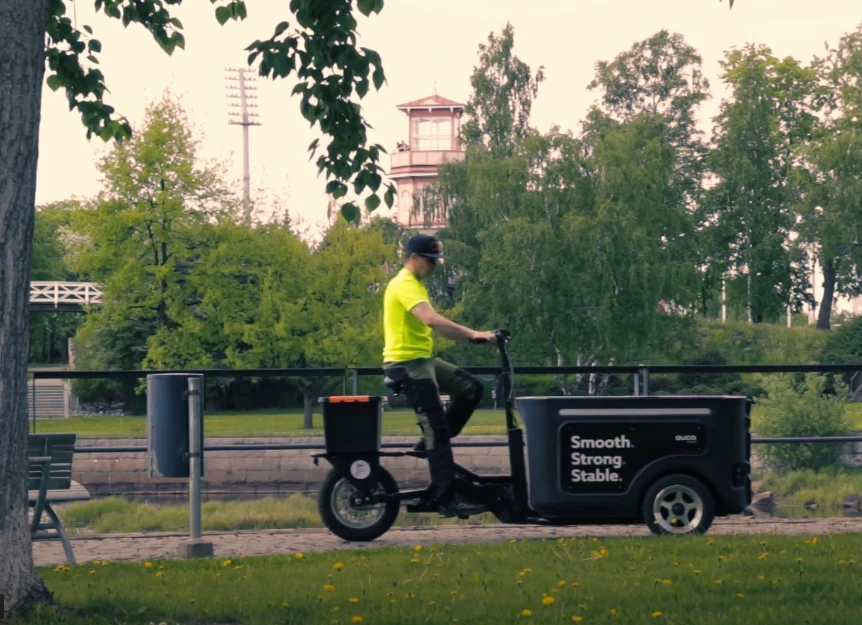 Using the Ouca Transport for park clean-up and landscaping