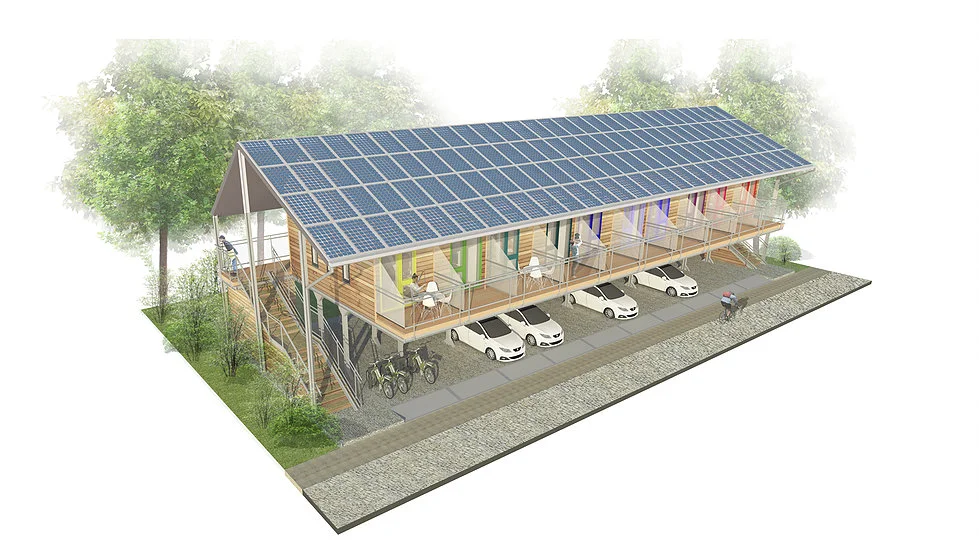The homes would sport solar panels and energy-efficient mechanical heat recovery ventilation units