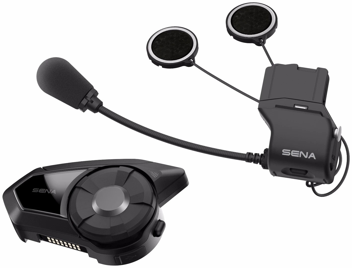 Sena 30K Bluetooth Intercom: detaches from the helmet base plate