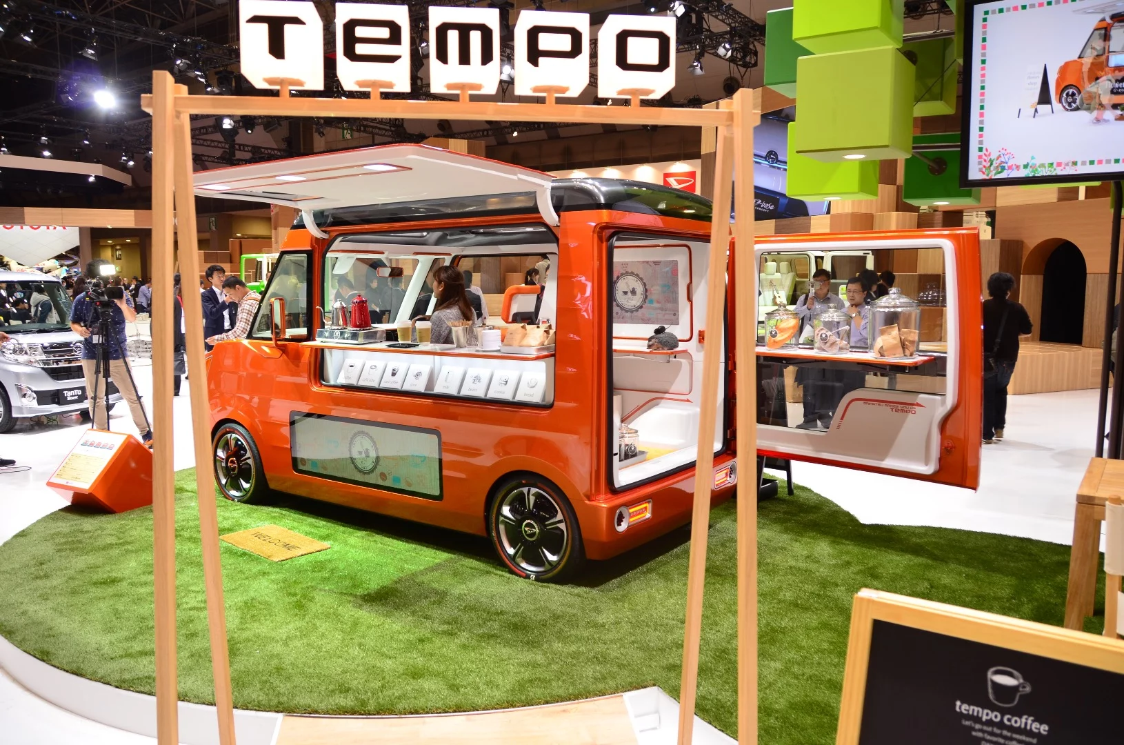 The digital display below the window can be used to show daily specials, a menu, etc.