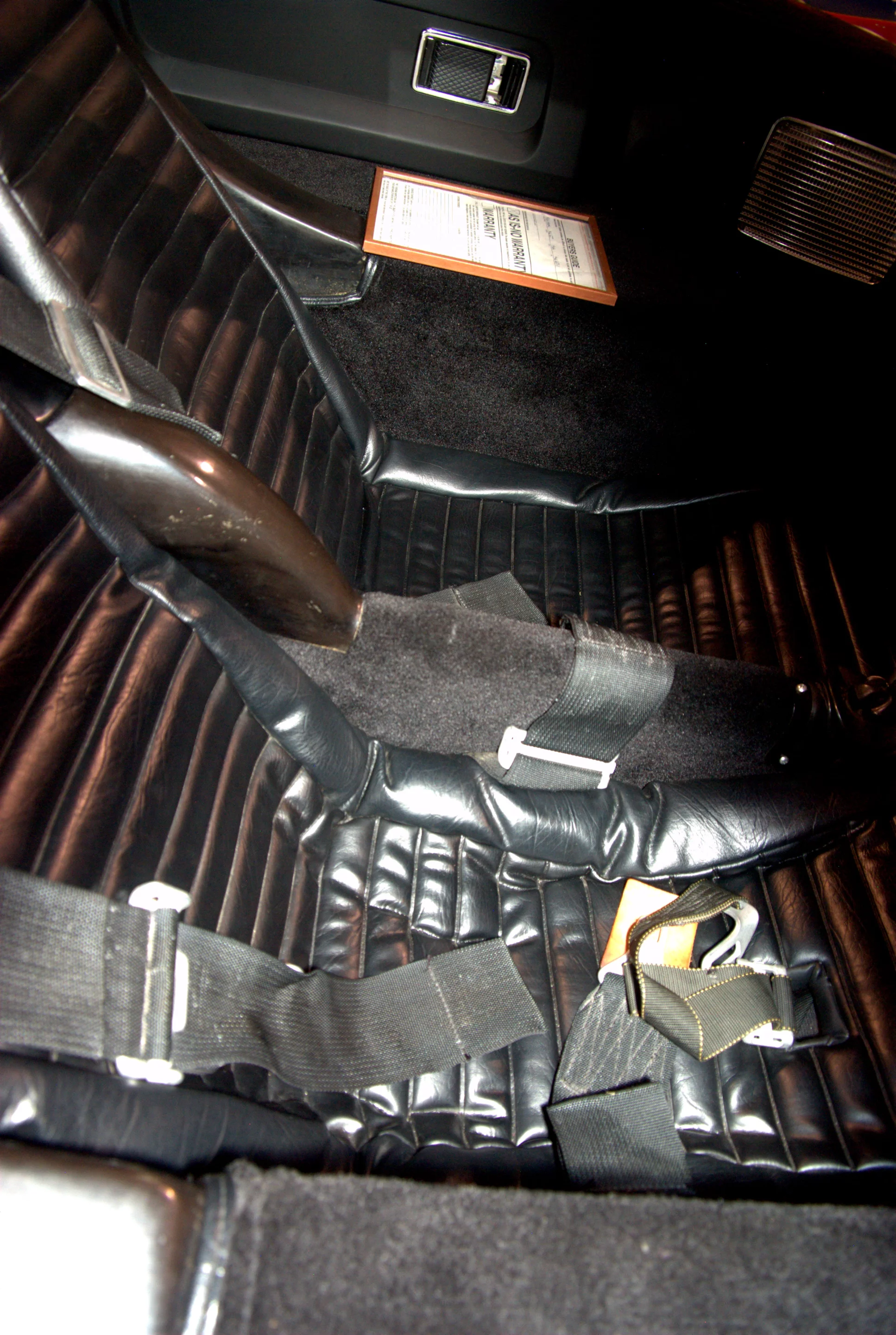 Original seats and seat belts still in place on Bruce's M6GT (Photo: Angus MacKenzie/gizmag.com)