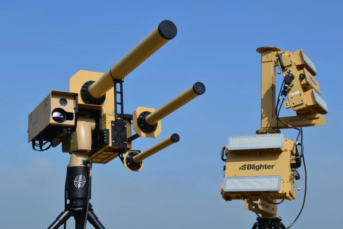 The Anti-UAV Defense System (AUDS) is capable of picking out threats up to 6 mi (10 km) away