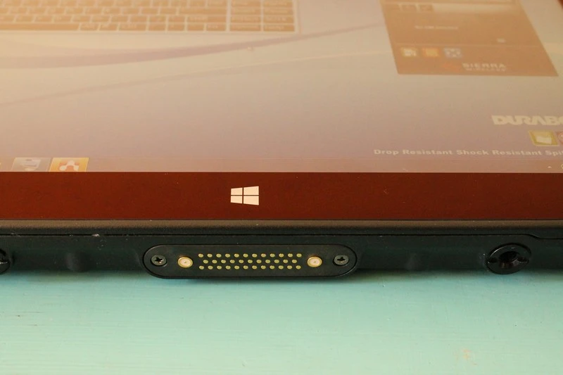 The Durabook can be docked or mounted in an office or vehicle (Photo: Eric Mack/Gizmag.com)