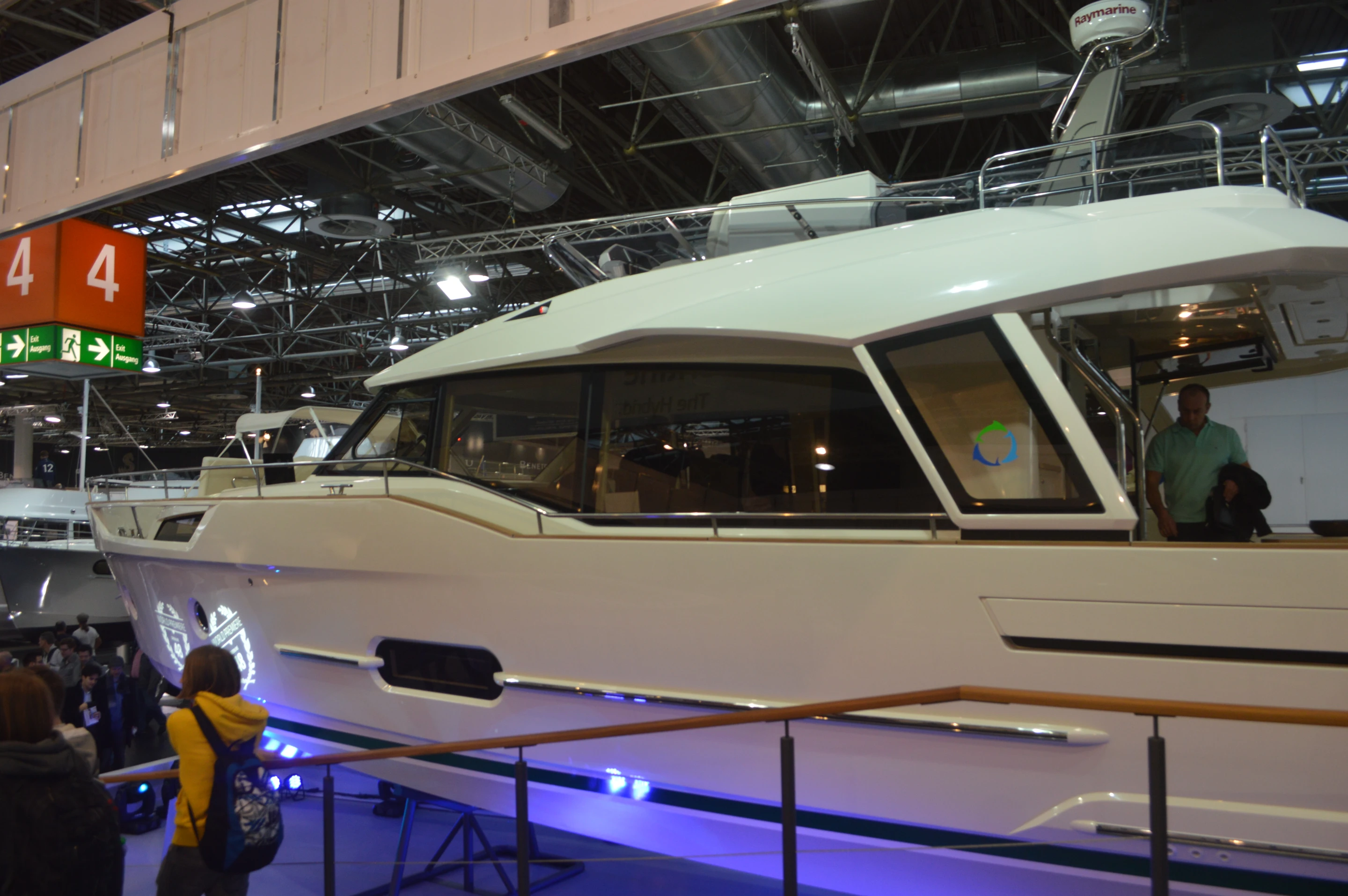 The Greenline 48 made its début at the Dusseldorf Boat Show