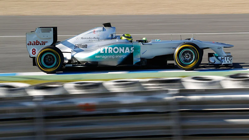 Last year's 2011 Mercedes AMG Petronas F1 car
