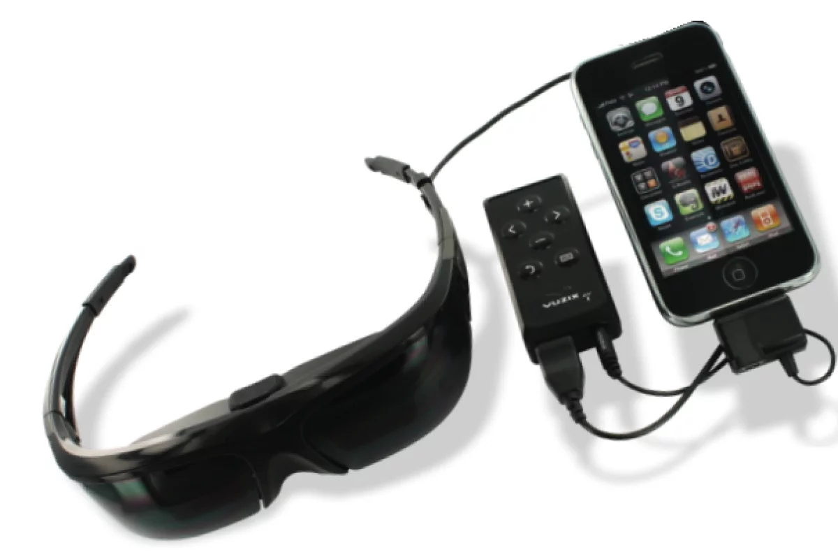 The Vuzix Wrap 920 glasses are compatible with many video devices to deliver a virtual cinema experience