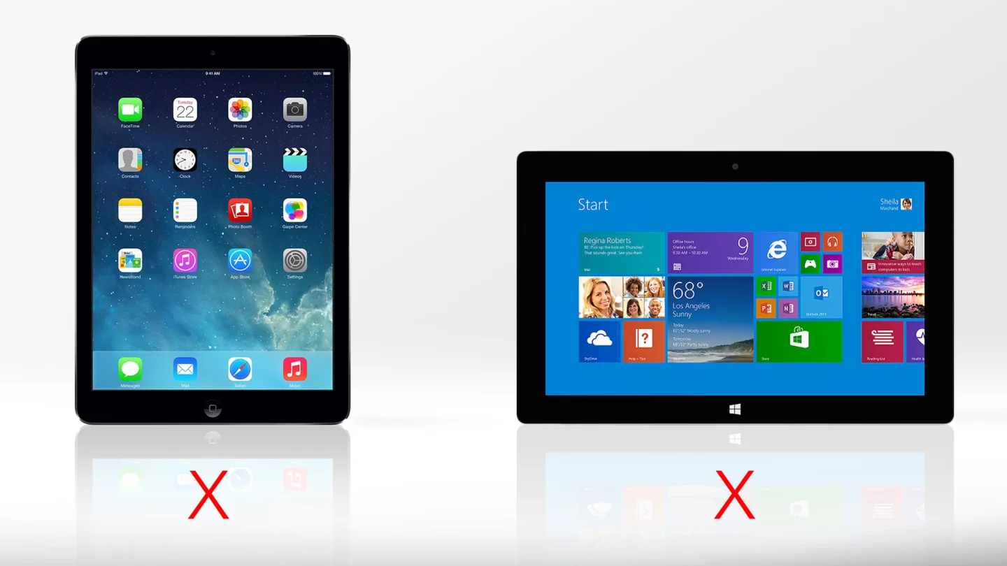 Just to clear up any confusion, neither tablet runs desktop software