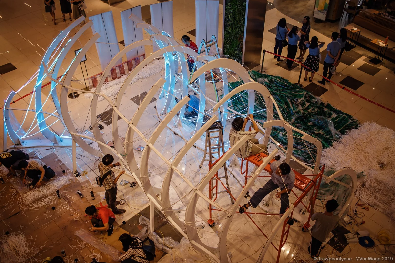 Huge and intricate art installations can be a compelling way to visualize some of humanity’s environmental problems