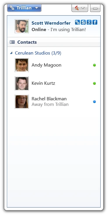 Trillian has a clean, easy-to-use interface