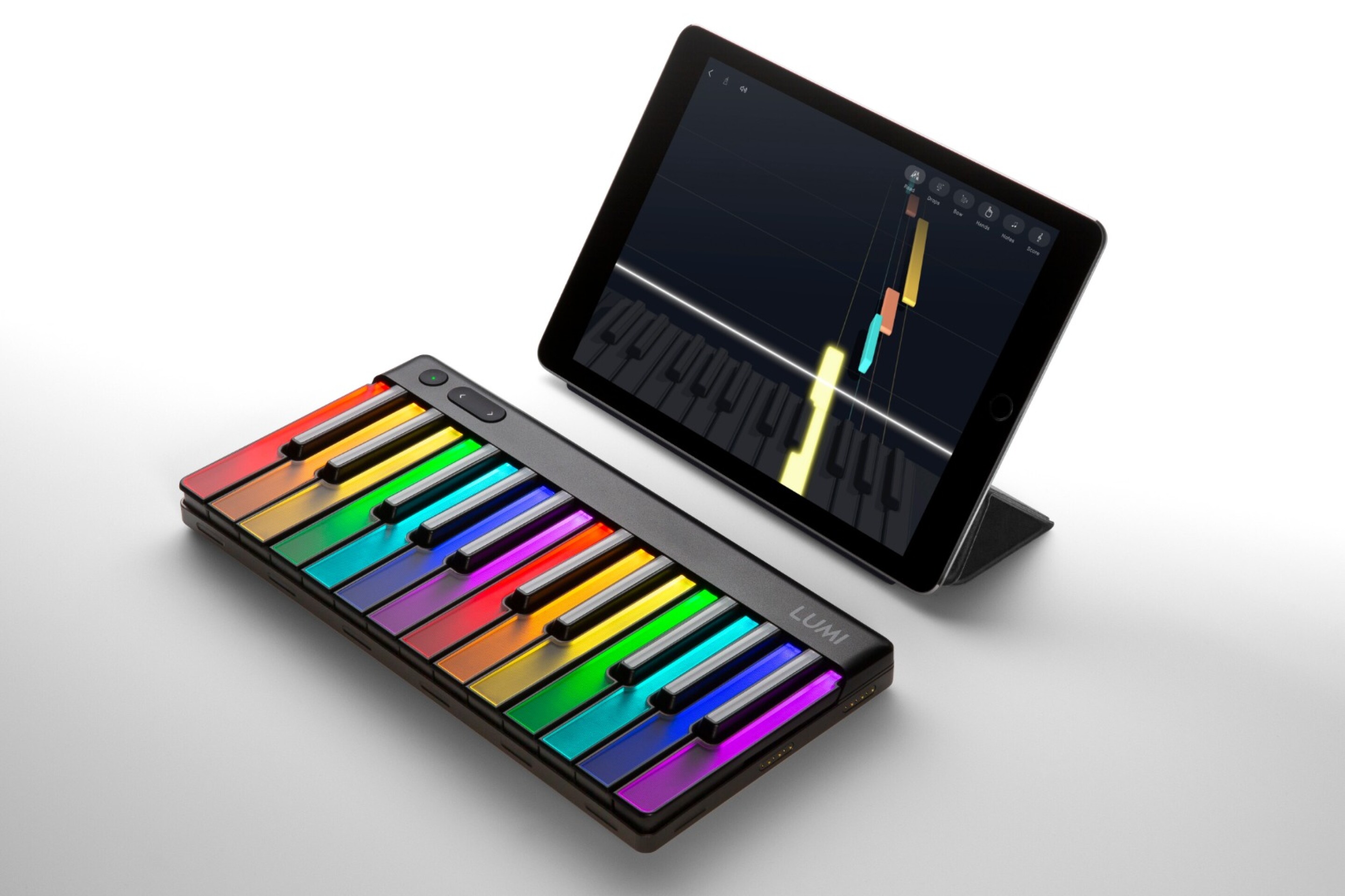 Roli swaps soft keys for solid with Lumi learning platform